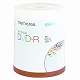 Memorex DVD-R 16x 4.7GB 100 pack Spindle White