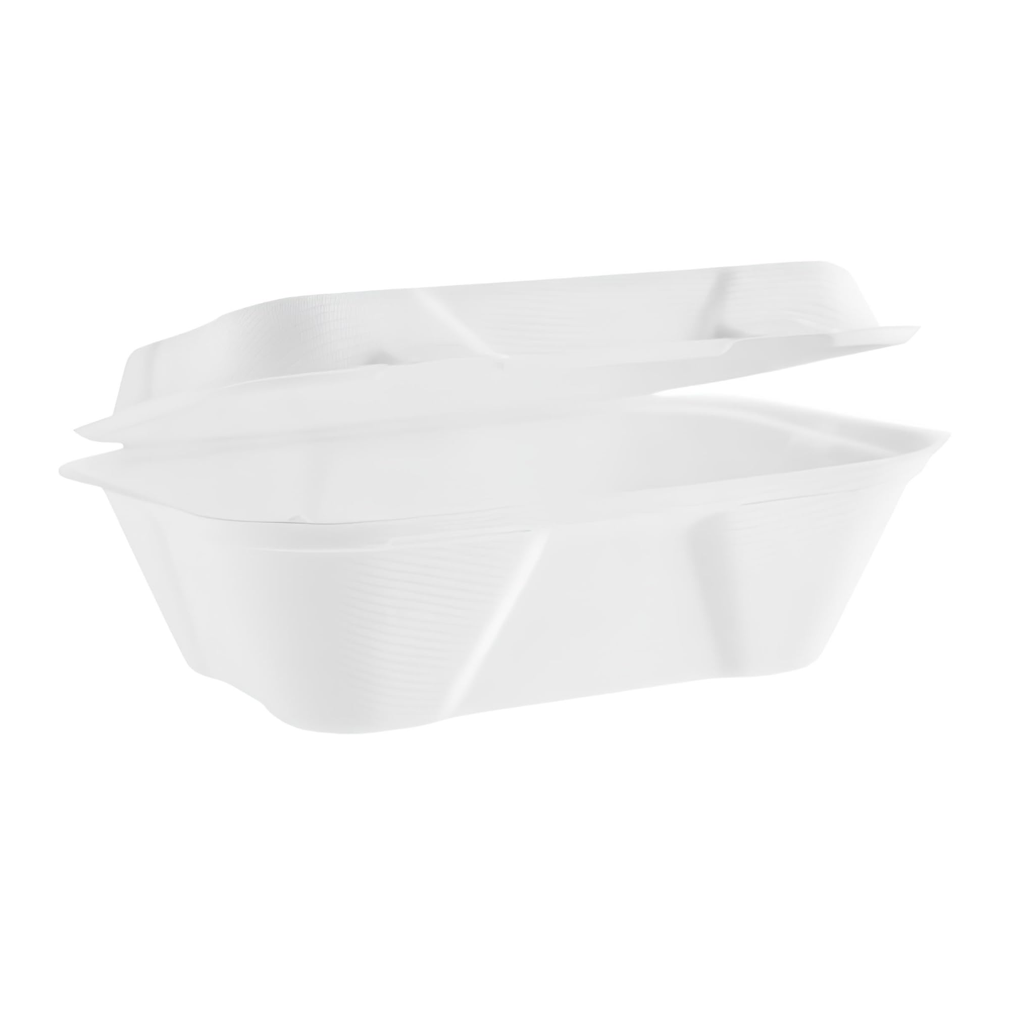 Vegware Biodegradable Sugarcane Clamshell Takeaway Box 7 x 5, Pack of 50
