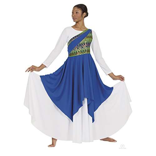 Eurotard 63567c Child Joyful Praise Asymmetrical Tunic (Royal, Large/Extra Large)