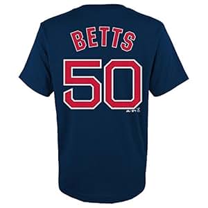 Amazon.com : Mookie Betts Youth Boston Red Sox Navy Name and Number Jersey T-shirt X-Large 18-20 