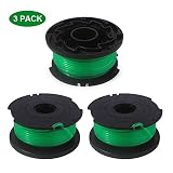 Thten String Trimmer Spool Replacement for Black and Decker SF-080 GH3000 LST540 Weed Eater 20ft 0.080" GH3000R LST540B Edger Refills Line Auto feed Single Line Parts Trimmers Line Cord(3 Packs)