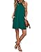 AUSELILY Women's Sleeveless Pockets Casual Swing T-Shirt Dresses (M, Dark Green)