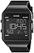 GUESS Comfortable Black Stain Resistant Silicone Digital Watch with Day, Date, 24 Hour Military/Int'l Time, Dual Time Zone + Alarm. Color: Black (Model: U0595G1)