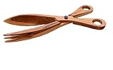 Salad Scissor Tongs Teak Wood Wooden Serving Tongs Spoon & Fork Kitchen Utensils, Products From Thailand