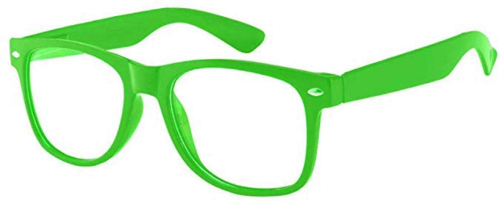 Boolavard Kids Nerd Glasses Clear Lens Geek Fake Eyeglasses for Girls Boys Eyewear Age 4-12 (Green)