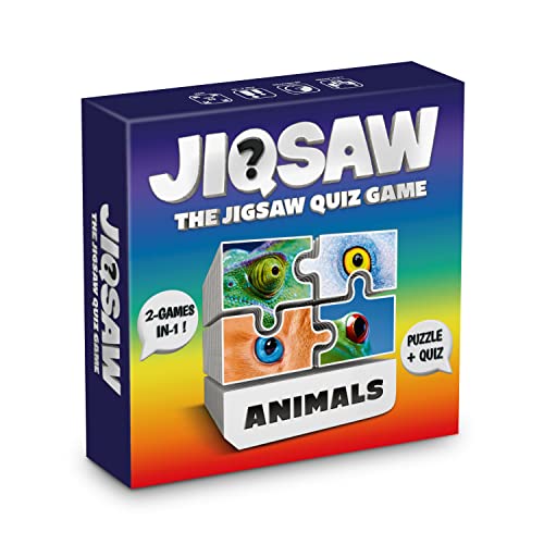 100 PICS Jigsaw Quiz Animals, 2Gamesin1, Jigsaw Puzzle + Quiz Game