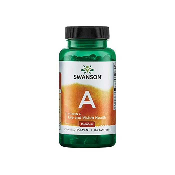Swanson Vitamin A 10,000 IU (3,000 mcg RAE) Natural Nourishment for Bone, Skin Health, Vision Support & Immune System…