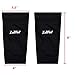 Luwint Shin Guards, Soccer Leg Support with Calf Sleeves, Compression Cushioned Protective Pads Brace, 1 Pair (Black, Medium)