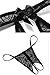 Women Sexy Babydoll Lingerie Halter Strappy Lace Chemises Nightwear Teddy Outfits (Black（Shipped by FBA), Medium