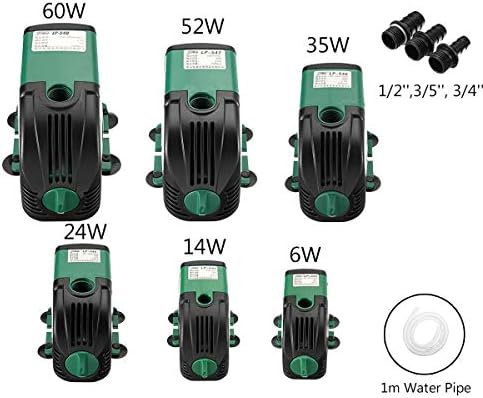 Pumps, Parts & Accessories 6W/14W/24W/35W/52W/60W 5 Optional Adjustable Mini Submersible Pump Aquarium Fish Tank Fountain Pond Garden Water Pump Ultra Quie - (Voltage: 35W)