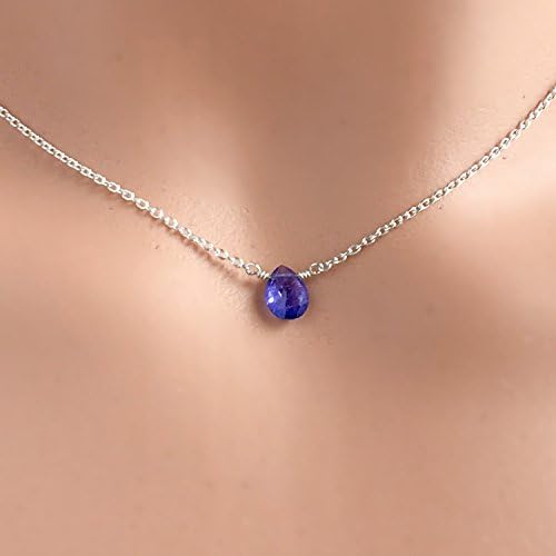 Tanzanite Choker Necklace - December Birthstone - Silver, Rose Gold and Gold