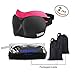 TANGCISON Eye Mask Sleep Mask, 2 Pack 3D Eye Mask for Sleeping, Bamboo and Cotton Material Eyeshade, Sleep Eye Mask with Adjustable Strap for Women and Men (Black and Rose Red)