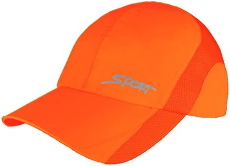 Unisex Lightweight Ultra Thin Running Tennis Sports Performance Cap Hat (Orange)