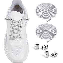 AOLLRUIRLL 2 Pairs Elastic No Tie Shoelaces For