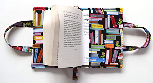 Bookworm Books Quilted Romance,SNUG Small Book Cover with Attached Bookmark,Carry Handles,for book up to 6.5" x 4.25" x 1.5"