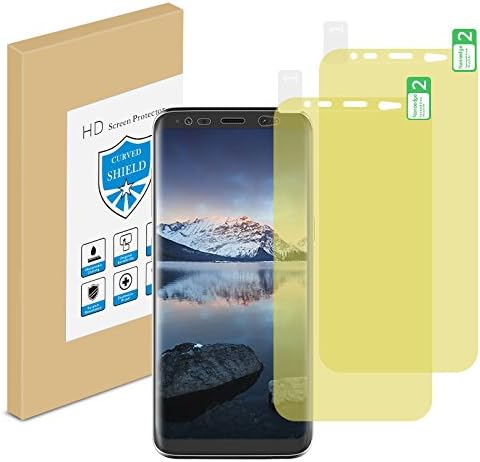 Galaxy S8 Screen Protector,2-Pack [Case Friendly] FiYi Full Coverage Screen Protector Film (Not Glass) for Samsung Galaxy S8,HD Clear