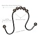Amazer Shower Curtain Hooks Double Shower Curtain Rings Stainless Steel Rust-Resistant Double Glide Shower Hook Rings for Bathroom Shower Rod Curtains, Set of 12, Bronze- Close to The Gunmetal Color