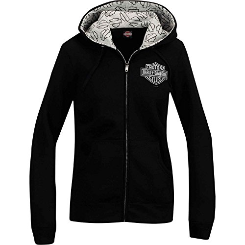 Harley-Davidson Women's Zip Hoodie - Shimmer Logo | Overseas Tour SM