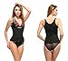 FOMANSH Waist Trainer Cincher Women Corset Tummy Control Shapewear Adjustable Straps Body Slimmer (X-Large) Black