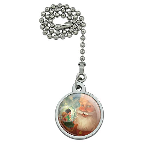 GRAPHICS & MORE Christmas Holiday Santa and Good Boys Girls Ceiling Fan and Light Pull Chain