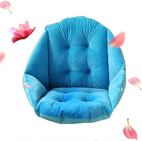 wisdomer Non-Slip Seat Cushion Comfortable Chair Pads Back Support Sofa Mat with Elastic Band Ties Back Sciatica Relieve for Office Home Decoration(Sky Blue)