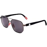 Moncler Flaperon Sunglasses ML0242H 08A Gunmetal/Black 56mm