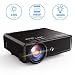 Projector, Tontion 2400 Lux Video Projector supporting 1080P -50,000 Hour LED Full HD Mini Projector, Compatible with Amazon Fire TV Stick, HDMI, VGA, USB, AV, SD for Home Theater