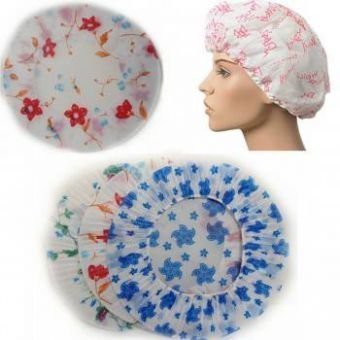 AXAR ENTERPRISE Set of 3Pc Premium Quality Reusable Printed Shower Cap With Elastic Band For Home Use/Salons/Spa/Hair treatment/Beauty Parlours For Both Men And Women Bathing Accessory-Multi Color