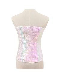 Novia's Choice - Chaleco elástico para mujer, con lentejuelas, con tirantes en los hombros