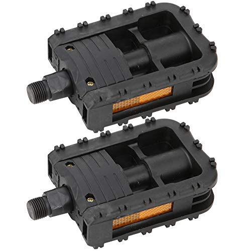 Bike Pedals, Foldable Lightweight Plastic Cycling Pedals for Mountain Road Bicycle Accessory