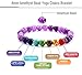 Hamoery Men Women 8mm Lava Rock 7 Chakra Beads Chakra Bracelet Braided Rope Natural Stone Yoga Bracelet Bangle