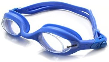 Splaqua Prescription Corrective Optical Swim Goggles - Anti-Fog UV Protection - Best Quality, Stylish, Durable, Goggles Blue Clear 450
