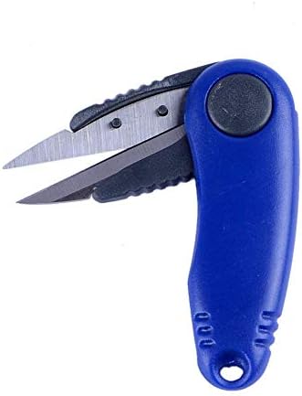 Agepoch Fishing Line Cut Fold Scissor Snip Braid Cutters Clipper Multi-Purpose Fishing Tackle Accessories,Blue Orange