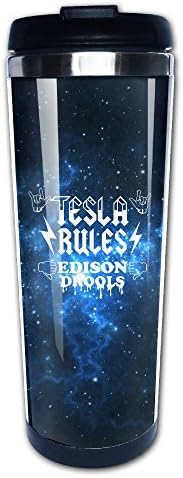 Tesla Rules Edison Drools Travel Coffee Mug Tea Cup