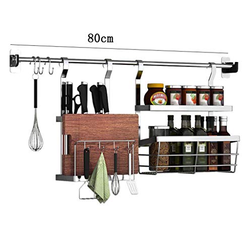 Mouth Stainless Steel Kitchen Rack Drain Knife Cutting Board Wall-Mounted Punch-Free Household Storage MUMUJIN - Thumbnail 4