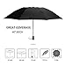 LANBRELLA Umbrella Compact Travel Umbrella Windproof Inverted with Teflon Coating Easy Close Safe Close Umbrella Auto Open Close Black