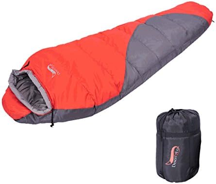 STGOOD Mummy Sleeping Bag, Envelope Lightweight Portable, Waterproof, Comfort With Compression Sack - Great For 4 Season Traveling, Camping, Hiking, Outdoor Activities &amp; Boys. Double-Sided Zipper