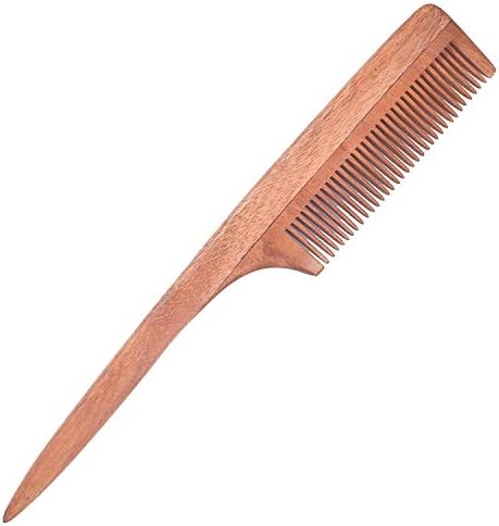 Osking Good Quality Hair Neem Wood Comb For Control Hair Fall Handmade Neem Wood Comb Anti-Dandruff Comb For Men And Women (Tail Comb)