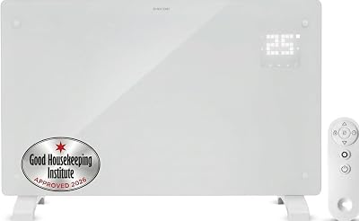 Devola 1500W Wifi Enabled Glass Panel Heater White