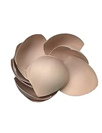 6 pares Tamaño Grande brasier Pad Insert Para El Deporte, brasier y Bikini Tops 5.9 x 6.69 inch (Beige)
