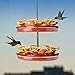 ORIENTOOLS Hanging Hummingbirds Feeder with 24 Feeding Ports, 32.8 oz Bird Flowers Feeders, Easy to Clean