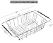 Expandable Dish Drying Rack, 304 Stainless Steel Over Sink Dish Drainer, Dish Rack in Sink or On Counter with Utensil Drying Rack, Rustproof-X Large