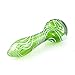 Newest Unbreakable Striped Portable 4-Inch Handmade Art Collection Tube for Man Women Boys Girls Gift (Spiral Striped Green)