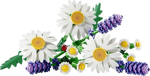 LEGO Botanicals Gänseblümchen - Strauß aus Kunstblumen mit Gänseblümchen & Lavendel - DIY Deko fürs Kinderzimmer - Geschenkidee zum Geburtstag für Mädchen ab 9 Jahren - 11508 10