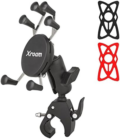 Xroam Mount Holder for Bike / Bicycle / Motorcycle with Tough-Claw Mount Handlebar Rail Mount and Phone Holder, Phone mount for Mobile Phone / GPS, Fits Any Smartphone &amp; GPS