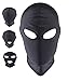 ATHX Mens and Womens Breathable Spandex Costume Hood Mask Balaclavas (Black Open Eyes)