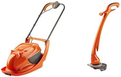 Flymo HoverVac 280 Electric Hover Collect Lawnmower, 1300W with Flymo Contour XT Electric Grass Trimmer and Edger 300W