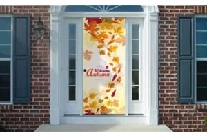 SPLENDOORZ Welcome Autumn Decorative Door Cover - Made of Premium Fabric so it Will Last Year After Year (36"x80"). #1 Selling Fabric Door Cover! As seen in NBC, CBS & Fox!