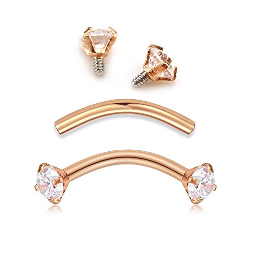 Vcmart tragus rook snug earrings-internally threaded ey…