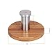 Angelbubbles Adhesive Hooks 6pcs/Pack 3M Sticker + FULL 304 Stainless Steel + Heavy Duty Bamboo (Round)